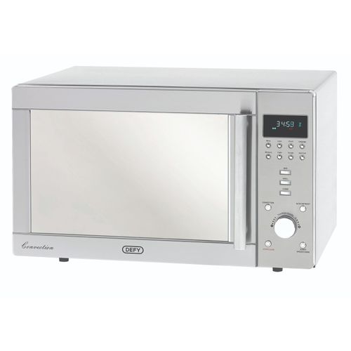 defy microwave 34l silver mirror grill