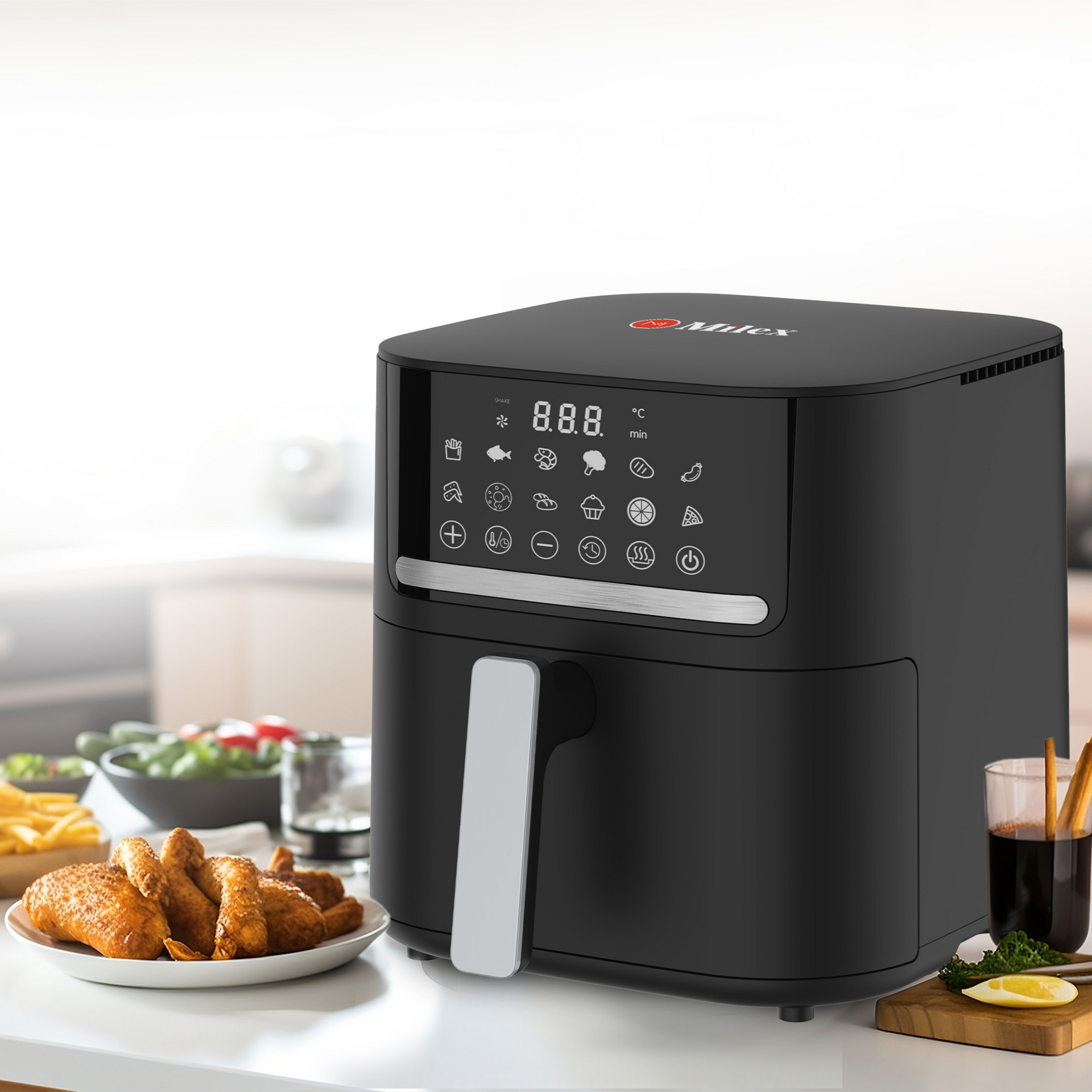 Milex 7L Black Digital Air Fryer