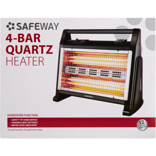 Safeway 4 Bar Heater With Humidifier Black