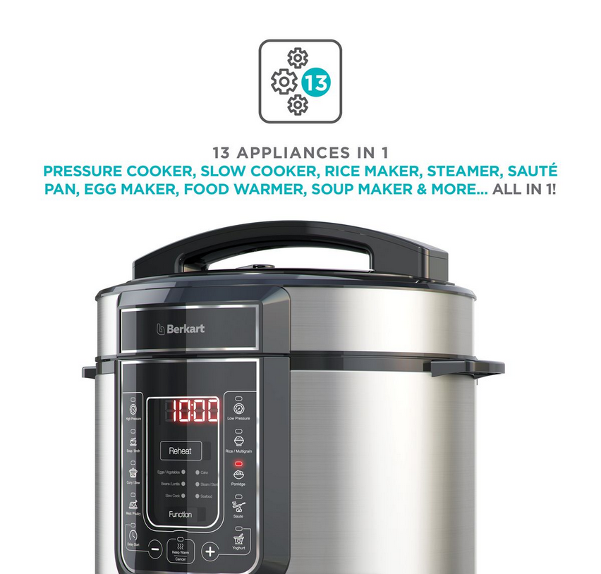 Berkart 6L Digital Multi-Function Pressure Cooker