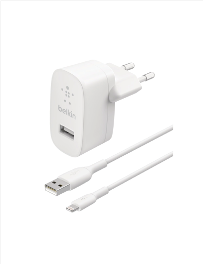 Belkin USB-A Wall Charger + Lightning Cable (12W)