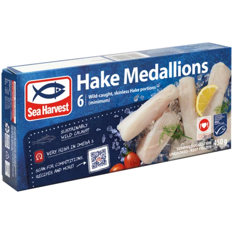 Sea Harvest Frozen Hake Medallions 450g (NEW)