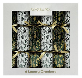 Oh What Fun Christmas Crackers 30cm 6's Green