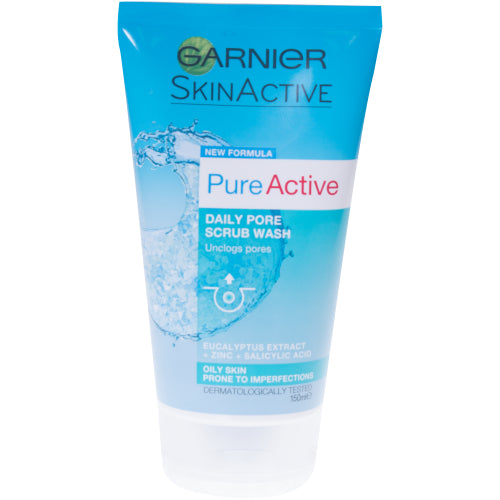 Garnier Pure Active Daily Pore Scrub Wash 150ml