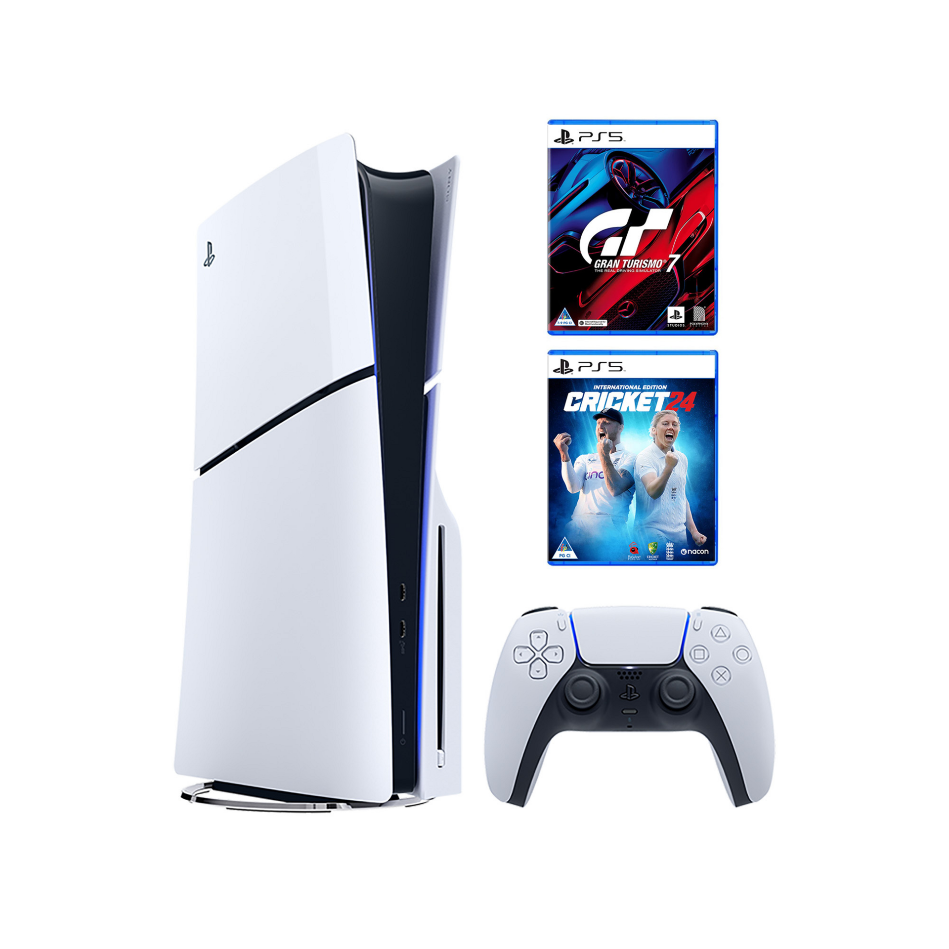 PS5 Slim Disc With GT7 And Cricket 24