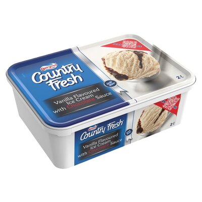 Dairymaid Country Fresh Vanilla with Chocolate Sauce Ice Cream1.8L