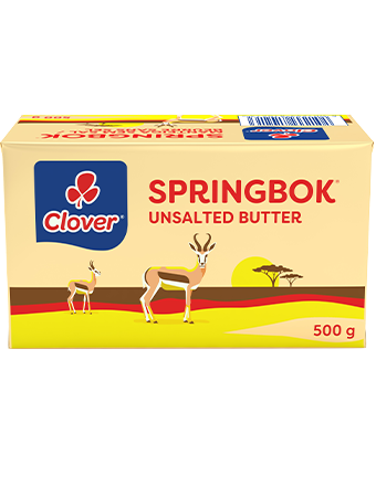 Clover Springbok Unsalted Butter Brick 500g