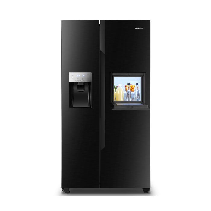 HISENSE 535LT BLACK FINISH SIDE BY SIDE FRIDGE H700SS-IDB