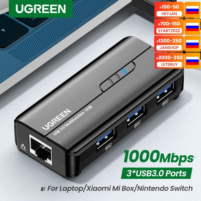 UGREEN USB Ethernet USB3.0 Lan 1000Mbps Ethernet Adapter USB RJ45 USB