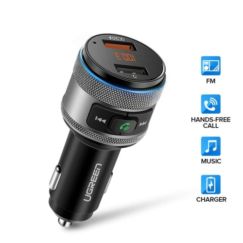 Ugreen USB Car Charger FM Transmitter QC 3.0 Car Charging Fast Charger