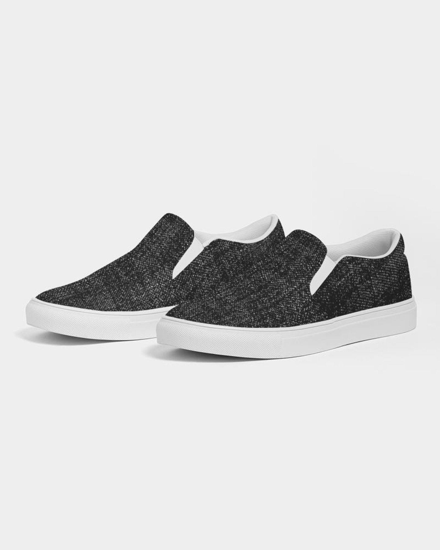 Uniquely You Womens Sneakers - Black Faded Style Low Top Slip-On