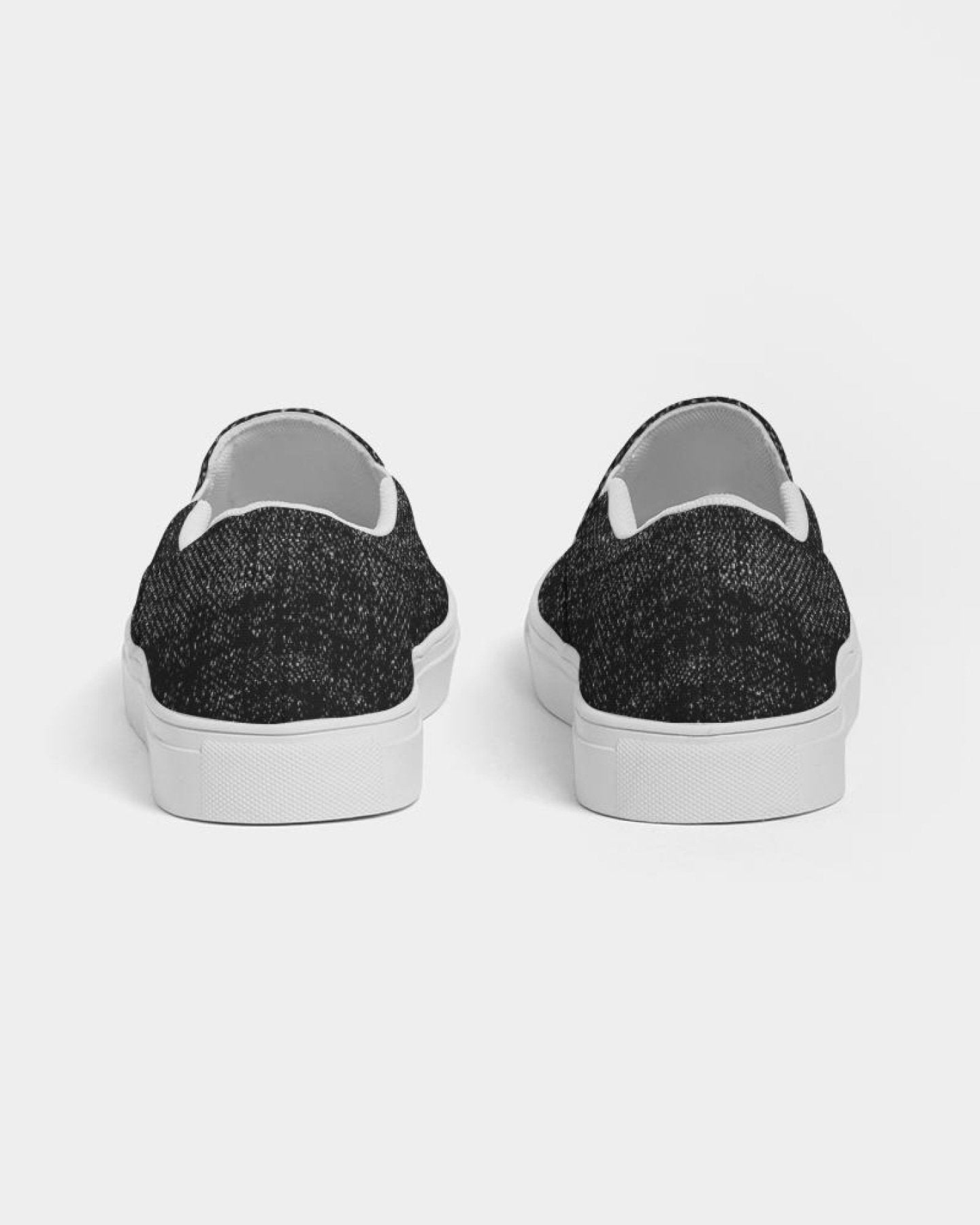 Uniquely You Womens Sneakers - Black Faded Style Low Top Slip-On