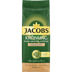 Jacobs Krönung Delicate Balanced Medium Roast Pure Ground Coffee 250g