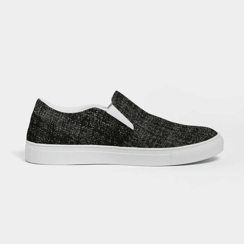 Uniquely You Womens Sneakers - Black Faded Style Low Top Slip-On